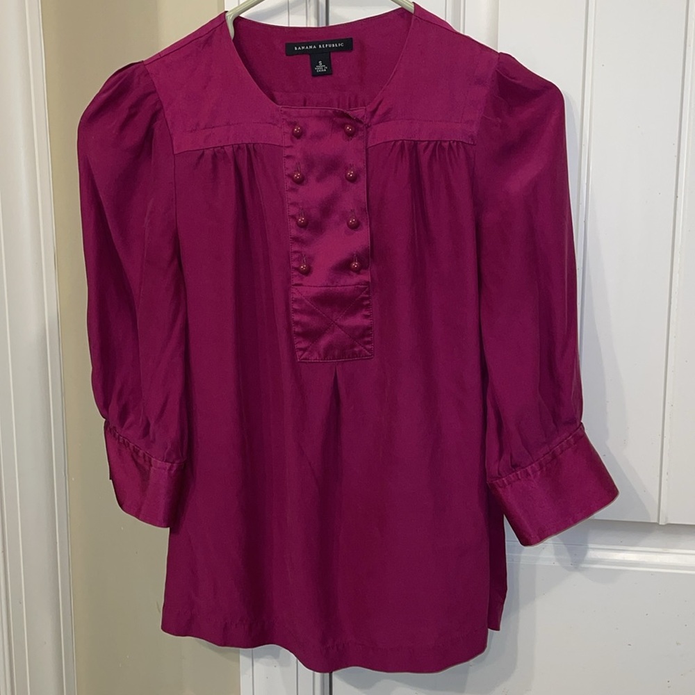 Banana Republic Silk Babydoll Blouse